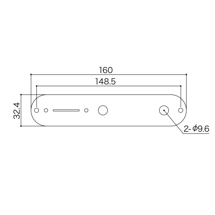 Control Panel Tele Style Black