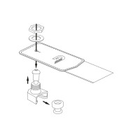 Drop Stop Strap Pin System Set Nickel