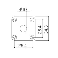 Jack Cover Quadrata Chrome