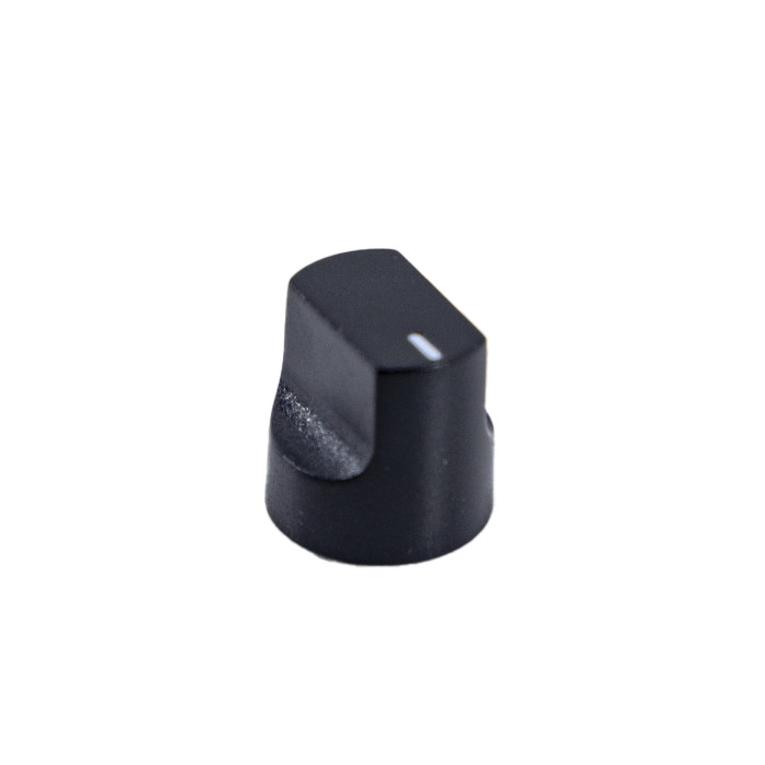 Knob 16x16mm Black 180 Pointer White Gnome, I e I