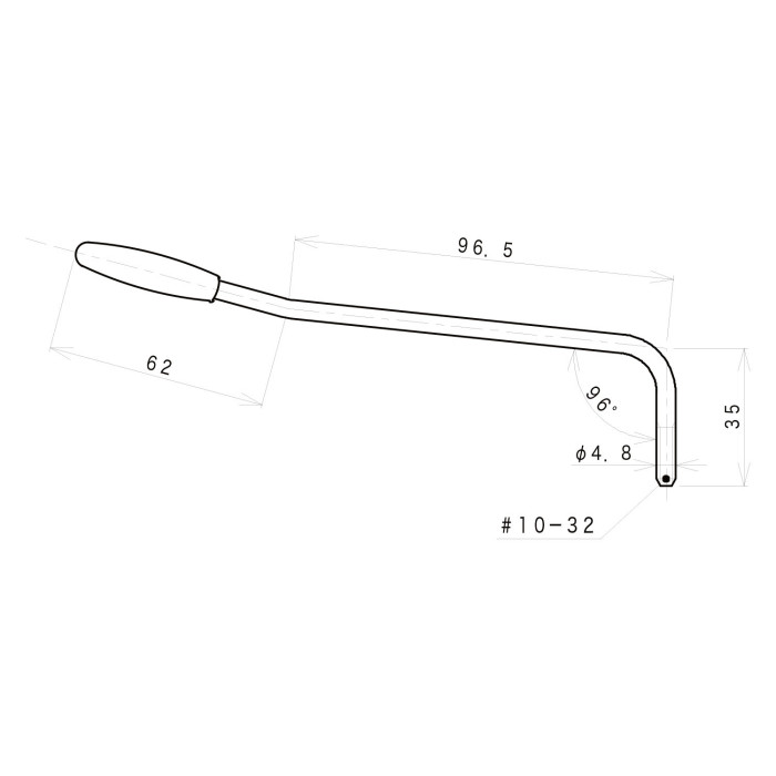 Leva Tremolo 4,8mm vite Chrome