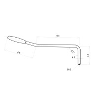 Leva Tremolo 5,0mm vite Black
