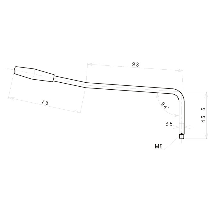 Leva Tremolo 5,0mm vite Chrome