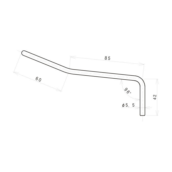 Leva Tremolo 5,5mm baionetta Chrome