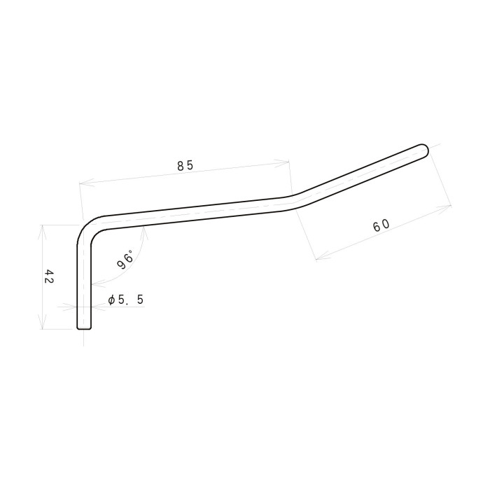 Leva Tremolo 5,5mm baionetta Lefty Black