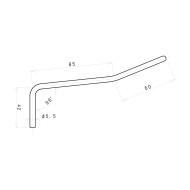 Leva Tremolo 5,5mm baionetta Lefty Black Chrome
