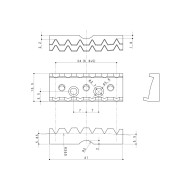 Locking Nut 6 Corde Gold