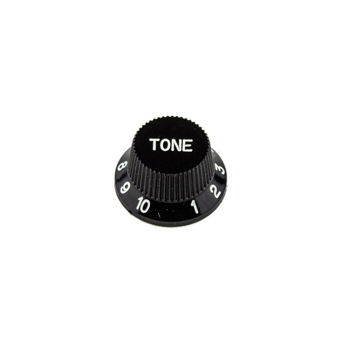 Manopola plastica nera Pot Tono Solid-Shaft