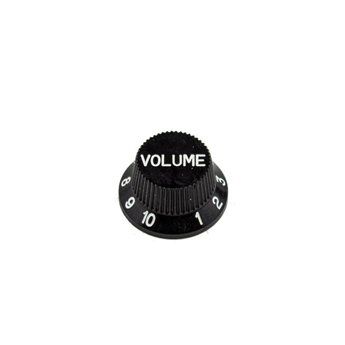 Manopola plastica nera Pot Volume Solid-Shaft