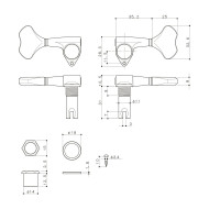 Meccaniche Basso 2L+2R Gold