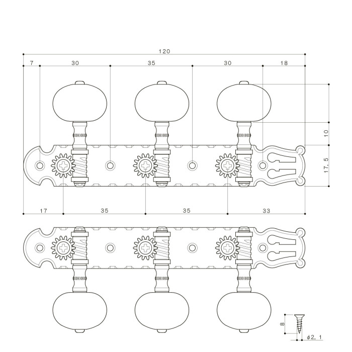 Meccaniche Classica Solid Brass