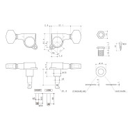 Meccaniche Locking 3L+3R Black