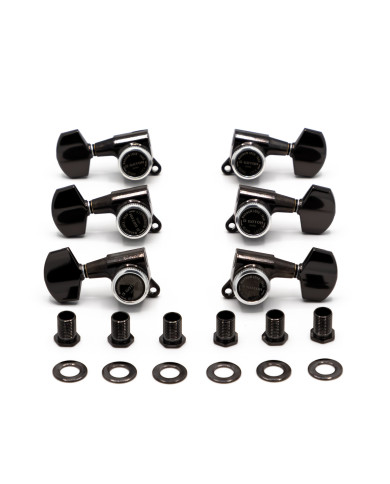 Meccaniche Locking 3L+3R Black Chrome