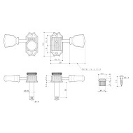 Meccaniche Locking 3L+3R Nickel