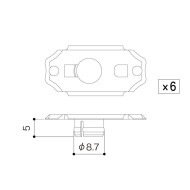Mounting plate 3L+3R per SD90, SD510 e SDS510