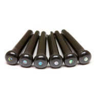 Piroli Traditional Black/Paua Shell Dot 2mm 6pcs