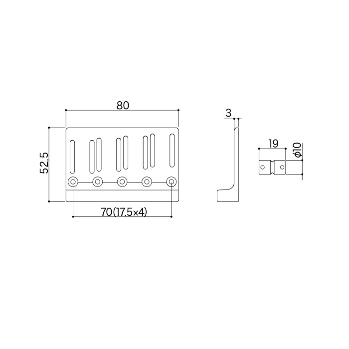Ponte Basso 4 Corde Chrome