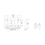 Ponte Basso 5 Corde Chrome