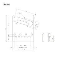Ponte Fisso Tele Style 6 Corde Chrome