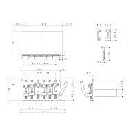 Ponte Tremolo 6 Corde Black Chrome