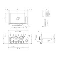 Ponte Tremolo 6 Corde Chrome