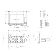 Ponte Tremolo 6 Corde Chrome