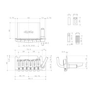 Ponte Tremolo 6 Corde Chrome