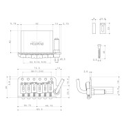 Ponte Tremolo 6 Corde Chrome