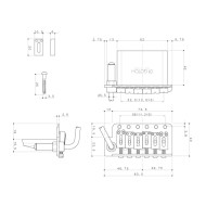 Ponte Tremolo 6 Corde Lefty Chrome