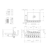Ponte Tremolo 6 Corde Lefty Chrome