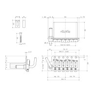 Ponte Tremolo 6 Corde Lefty Chrome