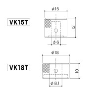 Potentiometer Concentric Knob 18mm Chrome