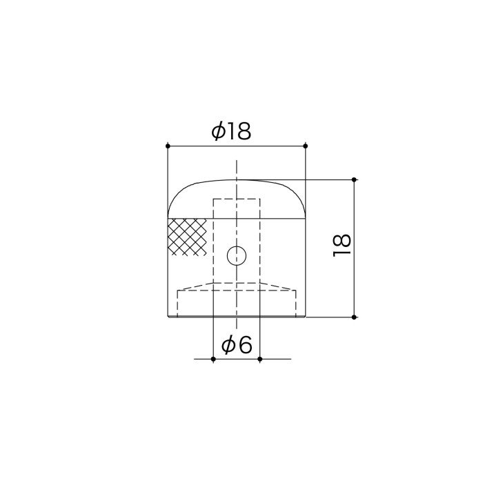 Potentiometer Knob 18mm Black