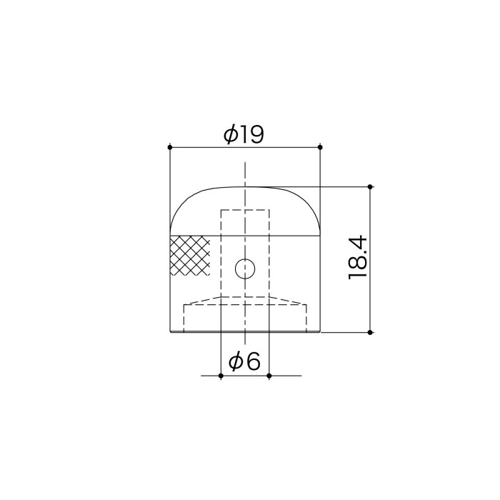 Potentiometer Knob 19mm Black