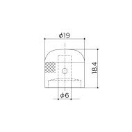 Potentiometer Knob 19mm Chrome