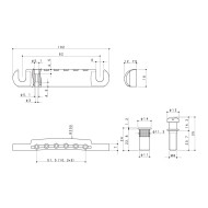 Stop Tailpiece 6 Corde Black