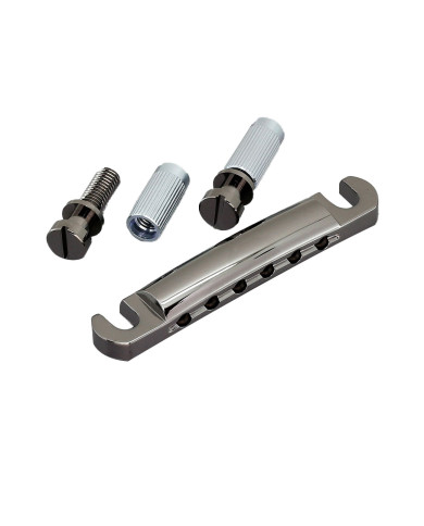 Stop Tailpiece 6 Corde Black Chrome