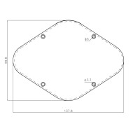 Cavity cover LP Style 4 hole black
