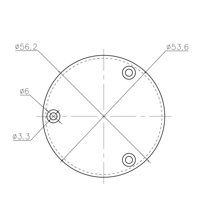 Cavity cover LP Style round 3 hole ivory