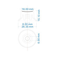 Knob SG Style black/white font Volume Tone
