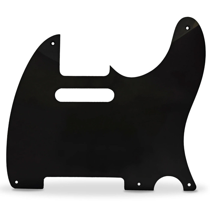 Pickguard 52 Tele Style 1ply 5 hole black