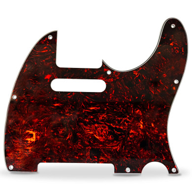 Pickguard 62 Tele Style 4ply 8 hole brown tortoise