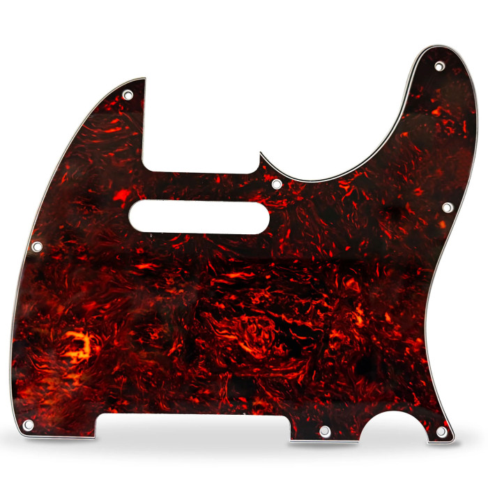 Pickguard 62 Tele Style 4ply 8 hole brown tortoise