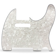 Pickguard 62 Tele Style 4ply 8 hole white pearl
