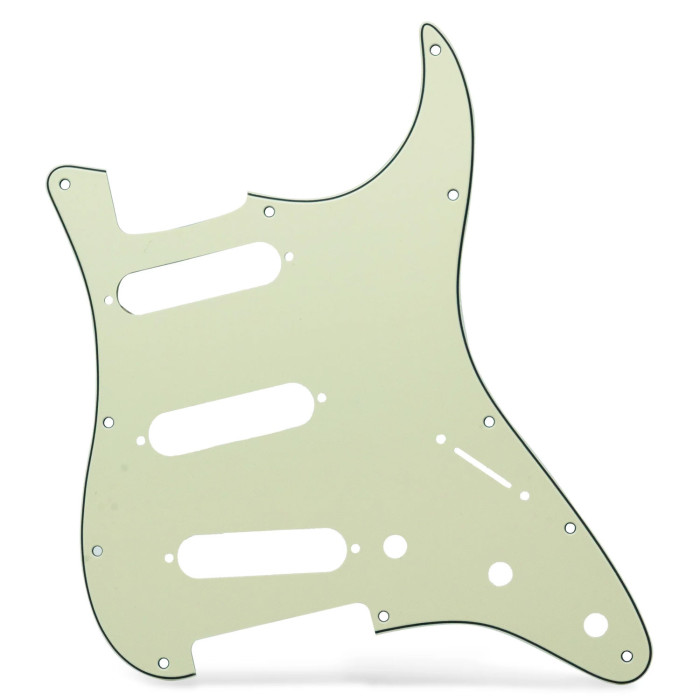 Pickguard Strat Style 3ply 11 hole mint green