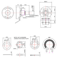Potentiometer 500K linear solid shaft short